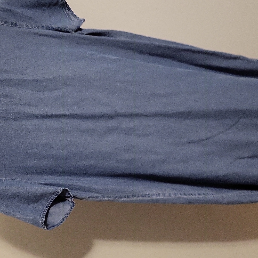 Express size s/p dress short sleeve jean ptp19”